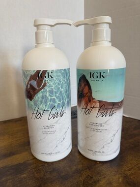 IGK Hot Girls Hydrating Shampoo Conditioner Duo Set New 33.8 FL Oz.